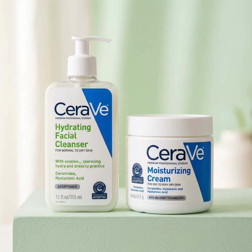 Best Skincare Starter Set for Dry Skin — CeraVe Cleanser + Cream